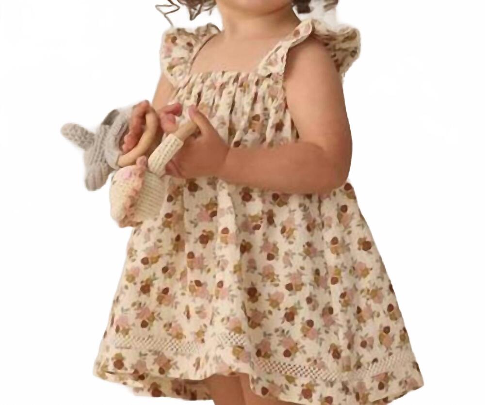 NEW QUINCY MAE girl's ruffle tank dress in bloom
